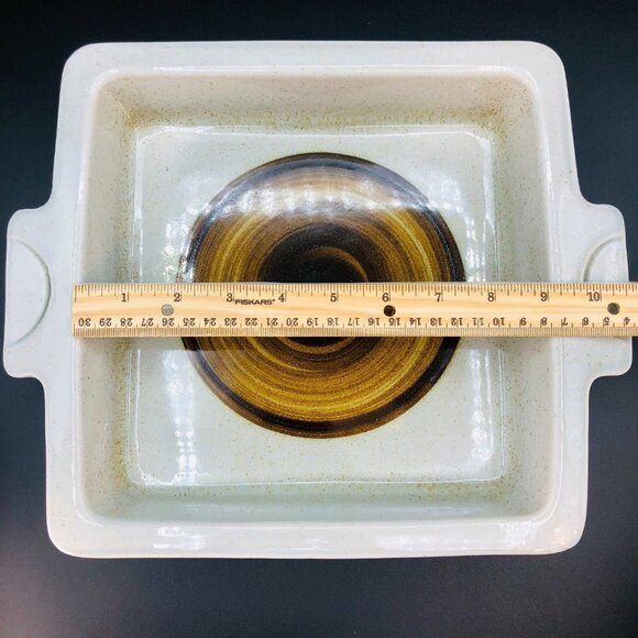 Mid Century LAPID Pottery Baking Dish 9x9 Luxury Israel Ironstone Pan Lead Free - Picture 9 of 10